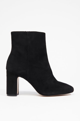 Stivaletti con tacco in pelle scamosciata Paskalet - Nero