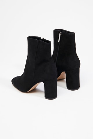 Stivaletti con tacco in pelle scamosciata Paskalet - Nero