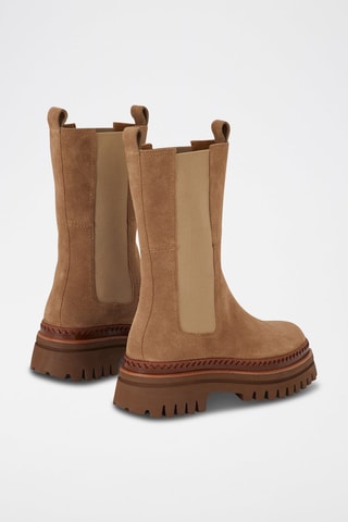 Stivaletti Beatles in pelle scamosciata - Taupe