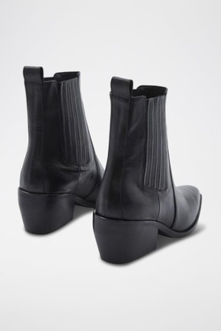 Stivaletti in pelle di vitello Liel - Nero