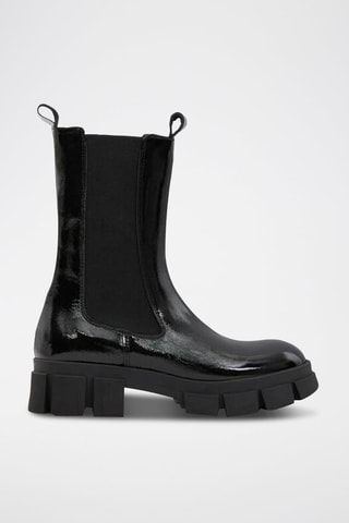 Stivaletti Beatles in pelle - Nero