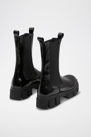 Stivaletti Beatles in pelle - Nero