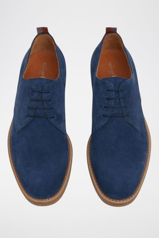 Stringate in pelle scamosciata - Navy