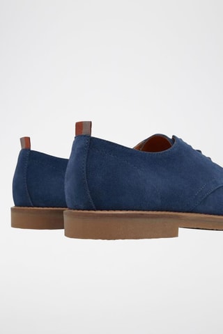 Stringate in pelle scamosciata - Navy