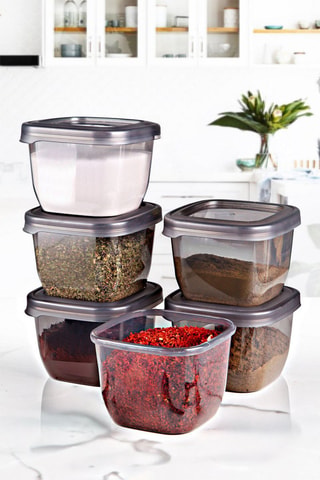 6 recipientes de plástico sin BPA - 55 cl