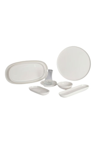 Service de petit-déjeuner en porcelaine - 29 pièces