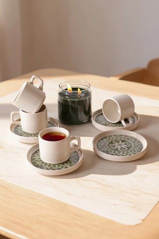 Juego de té de gres - 4 personas