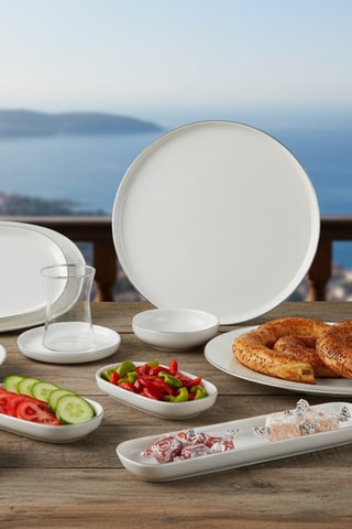 Service de petit-déjeuner en porcelaine - 29 pièces