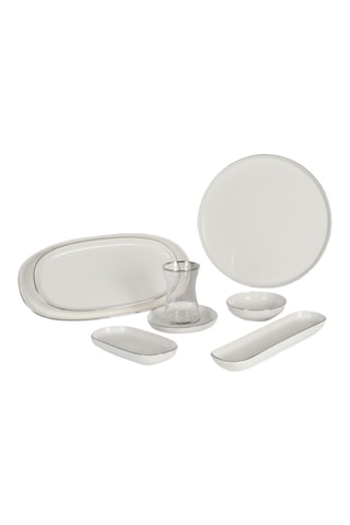 Service de petit-déjeuner en porcelaine - 29 pièces