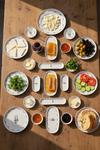 Service de petit-déjeuner en porcelaine - 29 pièces