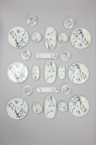 Service de petit-déjeuner en porcelaine - 29 pièces