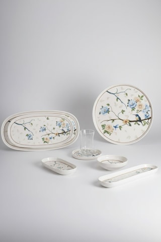 Service de petit-déjeuner en porcelaine - 29 pièces