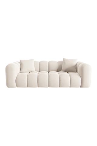 Canapé modulable Halley - Beige clair - 3 places - Toucher velours