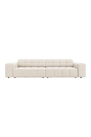 Canapé Chicago - Beige clair - 4 places - Tissu velours