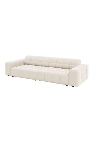 Canapé Chicago - Beige clair - 4 places - Tissu velours