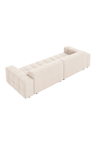Canapé Chicago - Beige clair - 4 places - Tissu velours