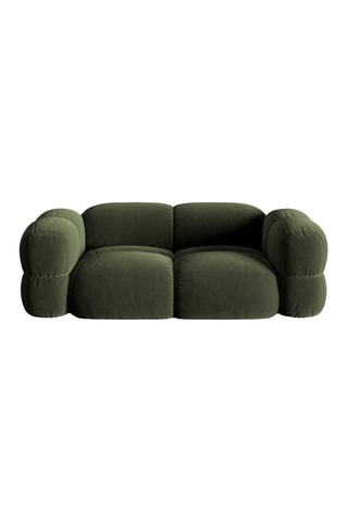 Canapé Loretto - Vert - 3 places - Toucher velours