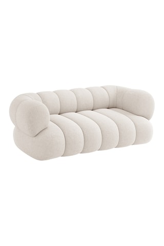 Canapé Koge - Beige clair - 2 places - En tissu chenille