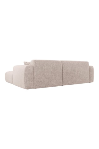 Canapé d’angle gauche Nolio - Beige - 4 places - Toucher velours