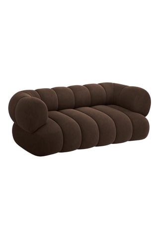 Canapé Koge - Marron - 2 places - Toucher velours