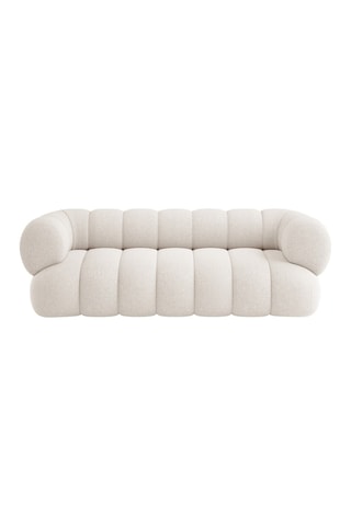 Canapé Koge - Beige clair - 3 places - En tissu chenille
