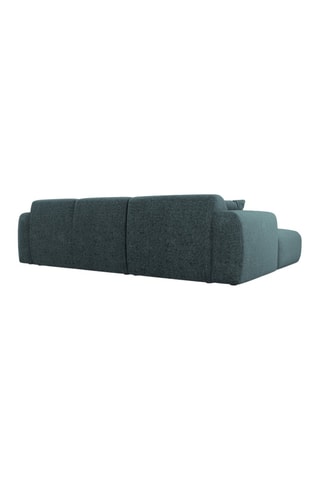 Canapé d’angle droit Nolio - Bleu pétrole - 4 places - En tissu chenille