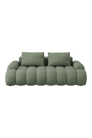 Canapé Linz - Vert olive foncé - 3 places - En tissu structurel