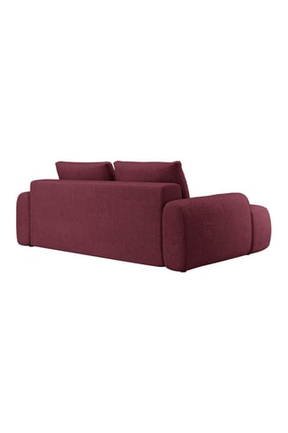Canapé convertible Linz - Bordeaux - 4 places - En tissu structurel