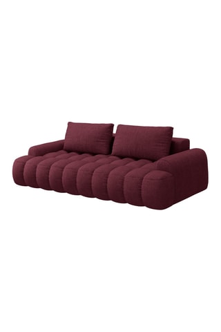 Canapé convertible Linz - Bordeaux - 4 places - En tissu structurel