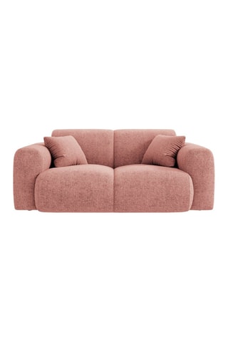 Canapé Nolio - Rose - 2 places - En tissu chenille