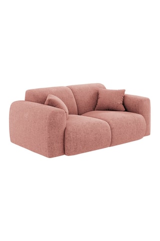 Canapé Nolio - Rose - 2 places - En tissu chenille
