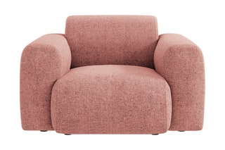 Fauteuil Nolio - Rose chiné - En tissu chenille