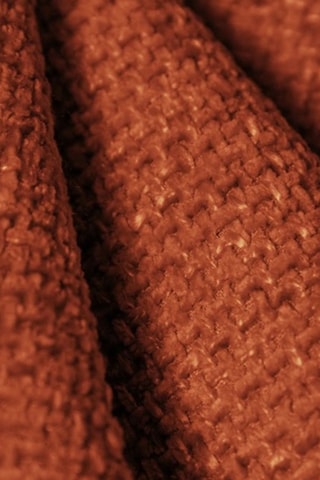 Fauteuil Nolio - Rouge brique chiné - En tissu chenille