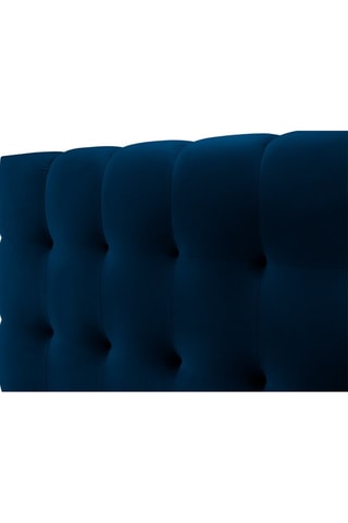 Lit-coffre Bali - Bleu roi - Toucher velours 200 x 200 cm