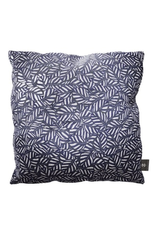 Coussin en velours Navy - Bleu - 40 x 40 x 14 cm
