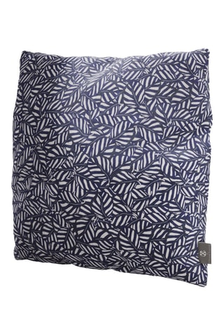 Coussin en velours Navy - Bleu - 40 x 40 x 14 cm