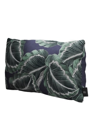 Coussin en velours Jungle - Bleu - 50 x 28 x 18 cm