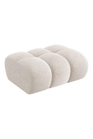 Pouf Treno - Beige - En tissu chenille
