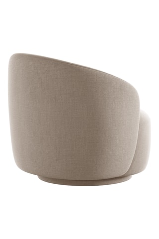 Fauteuil pivotant Savona - Beige - En tissu structuré