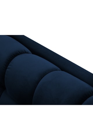Canapé droit Bali - Bleu marine - 2 places - En tissu toucher velours