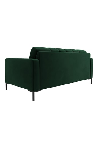 Canapé droit Bali - Vert foncé - 2 places - En tissu toucher velours