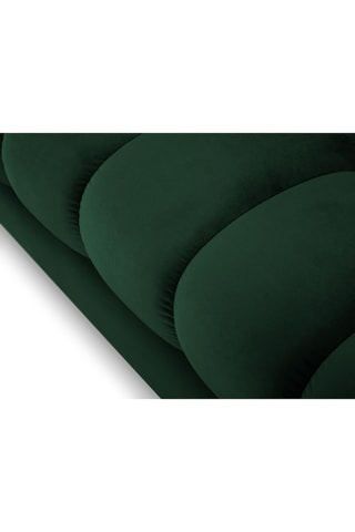 Canapé droit Bali - Vert foncé - 2 places - En tissu toucher velours