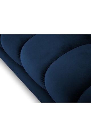 Canapé droit Bali - Bleu marine - 2 places - En tissu toucher velours