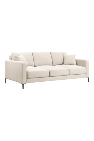 Canapé droit Venus - Beige - 3 places - En tissu bouclette