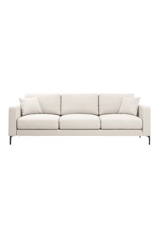 Canapé droit Venus - Beige - 3 places - En tissu bouclette