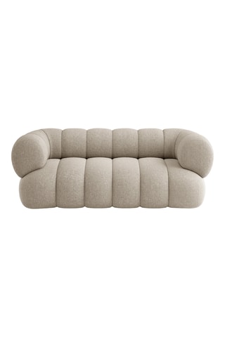 Canapé droit Koge - Beige - 2 places - En tissu chenille