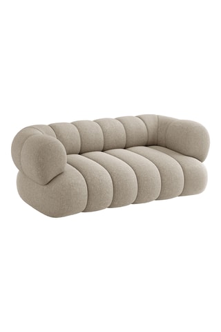 Canapé droit Koge - Beige - 2 places - En tissu chenille