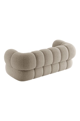 Canapé droit Koge - Beige - 2 places - En tissu chenille