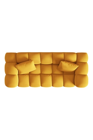 Canapé droit Halley - Moutarde - 2 places - En tissu toucher velours