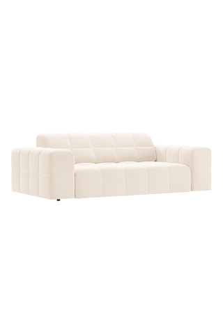 Canapé droit Chicago - Beige - 2 places - En tissu chenille